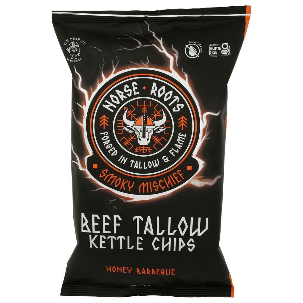 Norse Roots Smoky Mischief Honey Bbq Flavor Beef Tallow Kettle Chips, 5 Ounce -- 12 Per Case