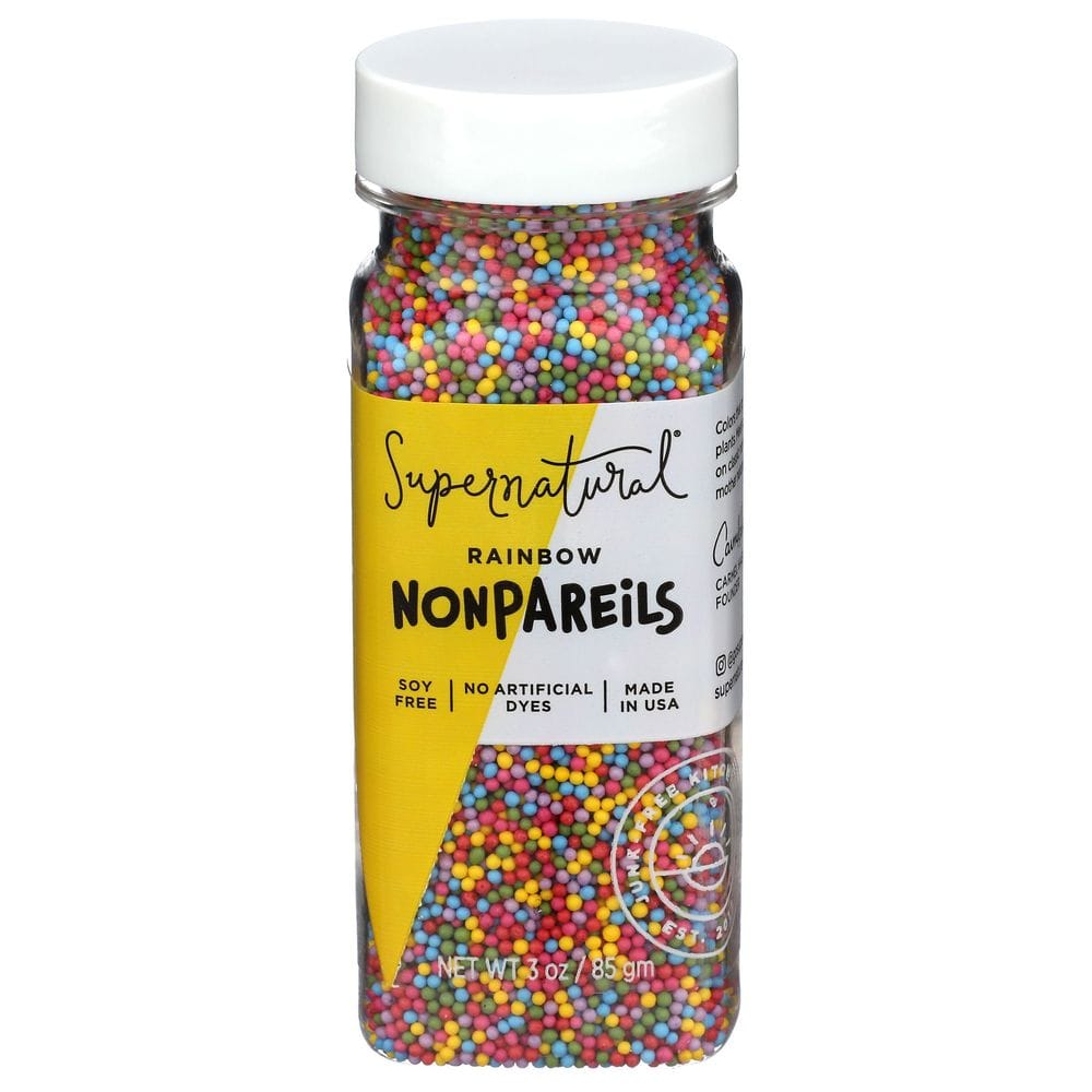 Supernatural Rainbow Nonpareils Sprinkles, 3 Ounce -- 6 Per Case