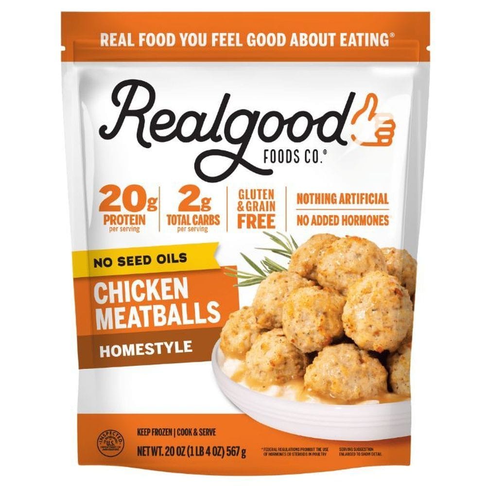 Real Good Foods Homestyle Chicken Meatballs, 20 Ounce -- 6 Per Case