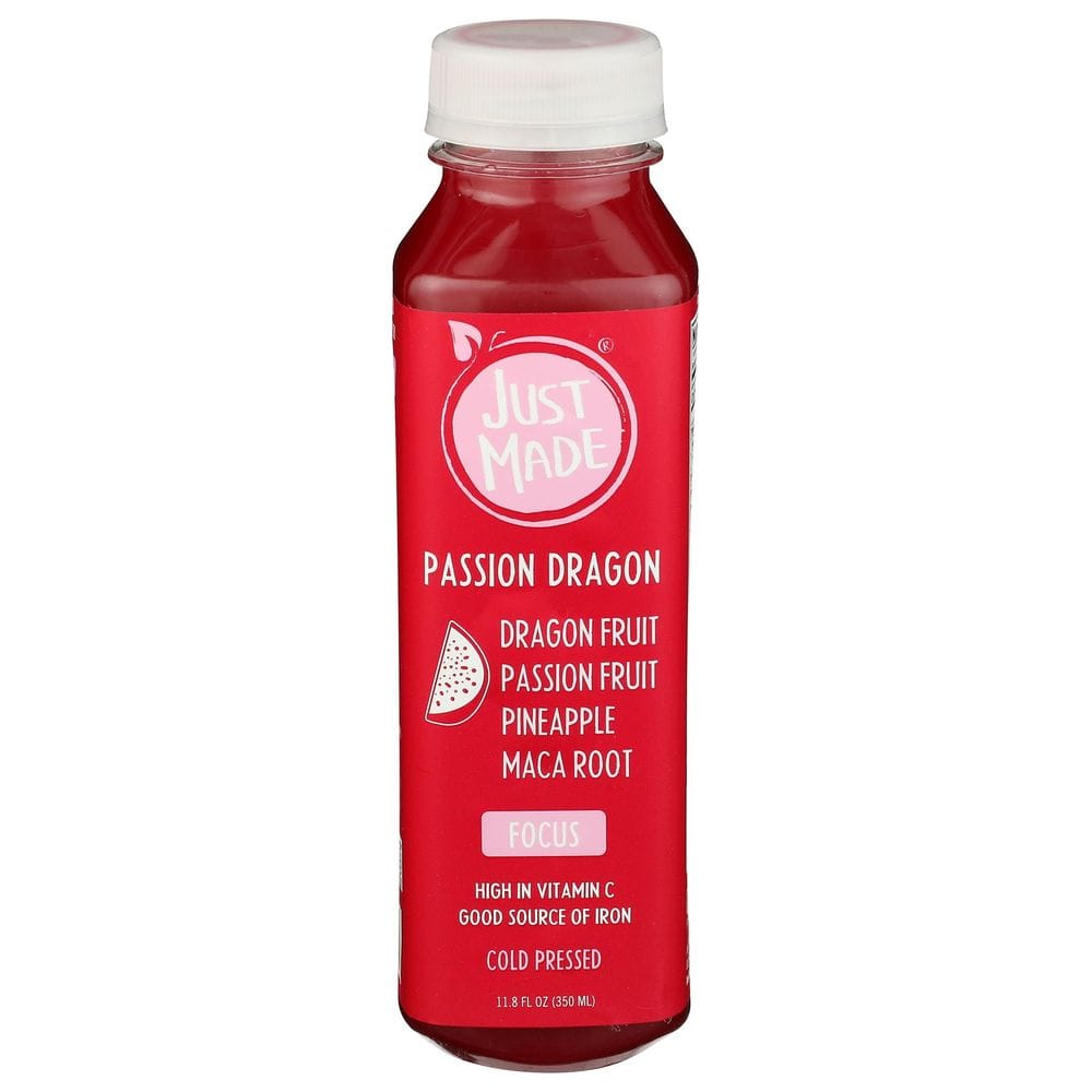 Just Made Focus Passion Dragon Cold-pressed Juice, 11.8 Fluid Ounce -- 8 Per Case