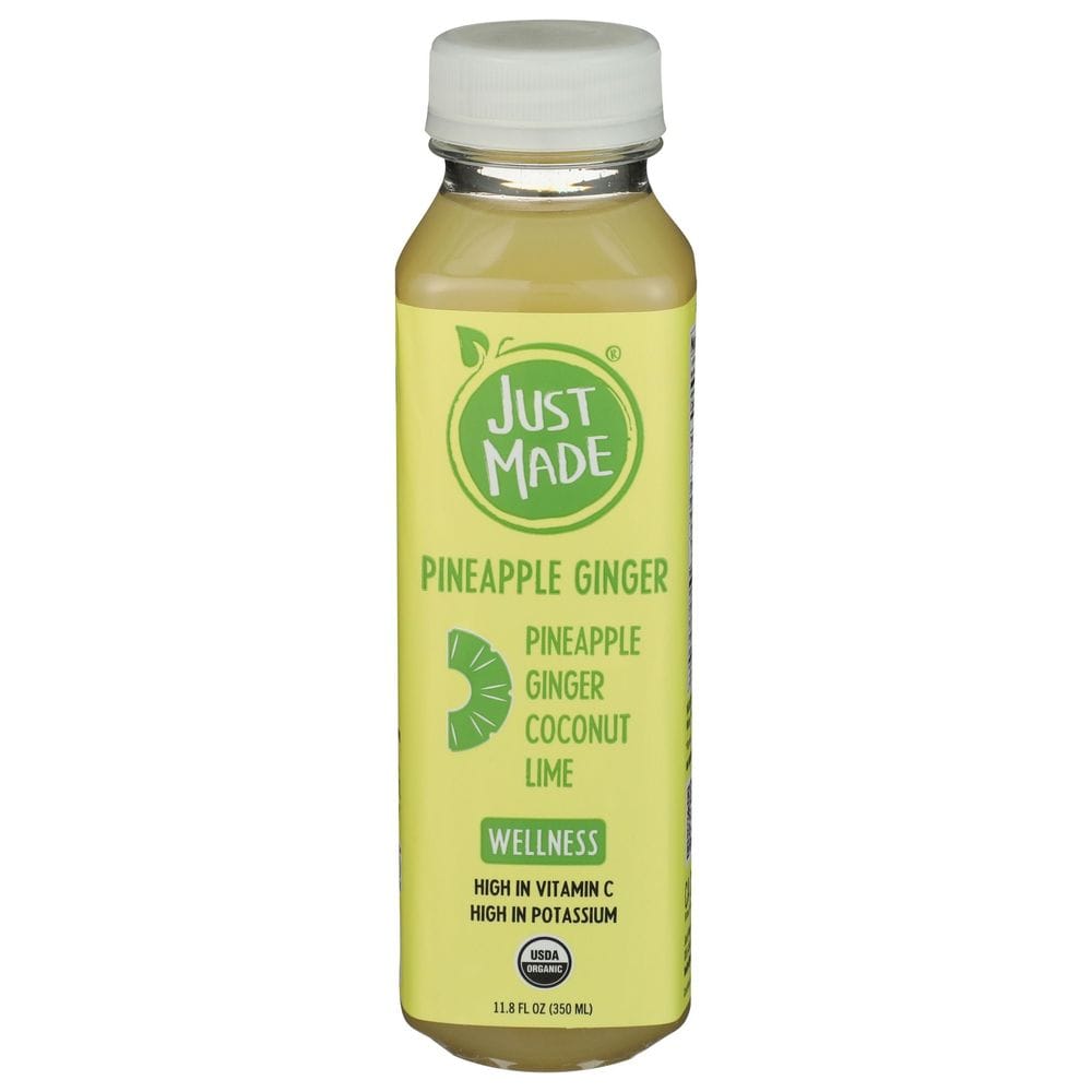 Just Made Wellness Pineapple Ginger Cold-pressed Juice, 11.8 Fluid Ounce -- 8 Per Case