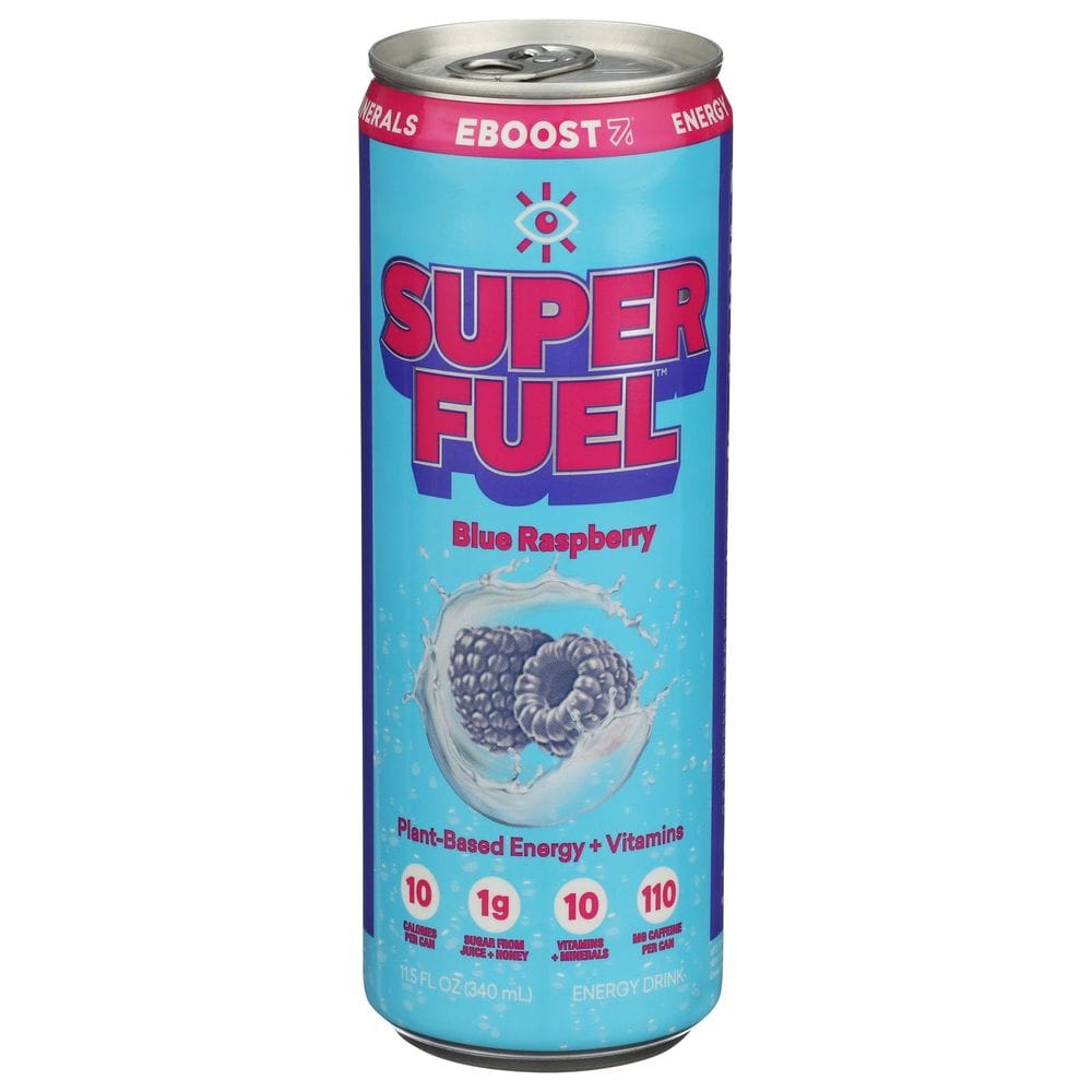 Eboost Super Fuel Blue Raspberry Energy Drink, 11.5 Fluid Ounce -- 12 Per Case