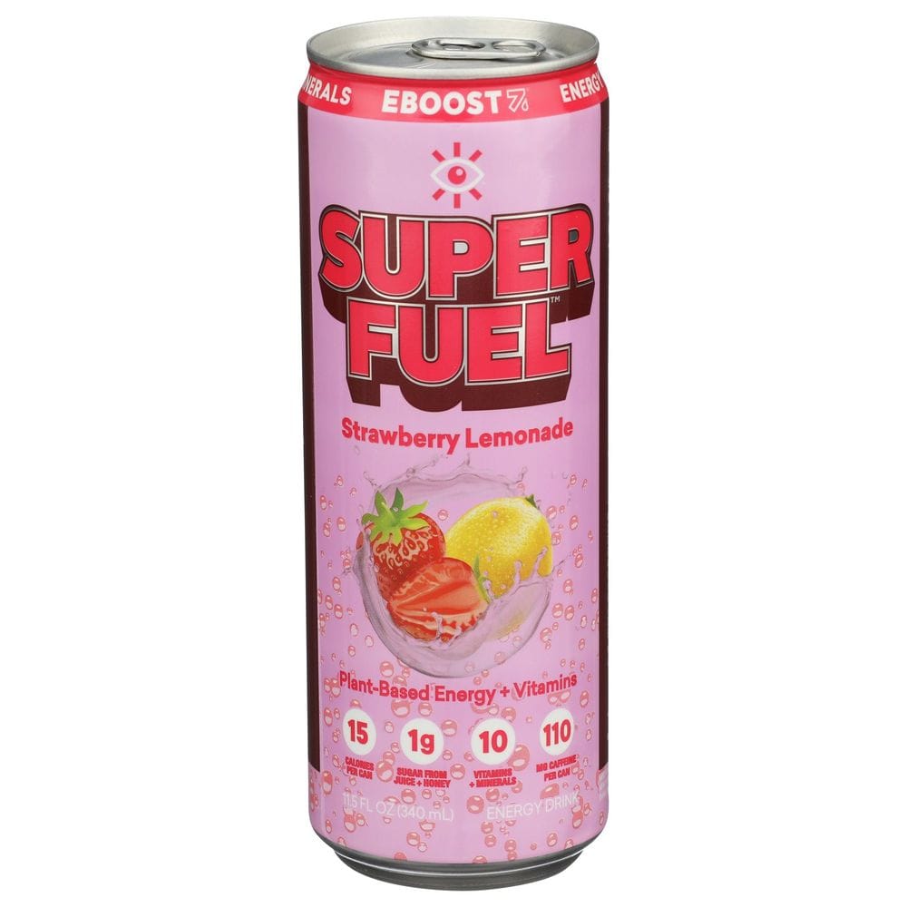 Eboost Super Fuel Strawberry Lemonade Energy Drink, 12 Ounce -- 12 Per Case