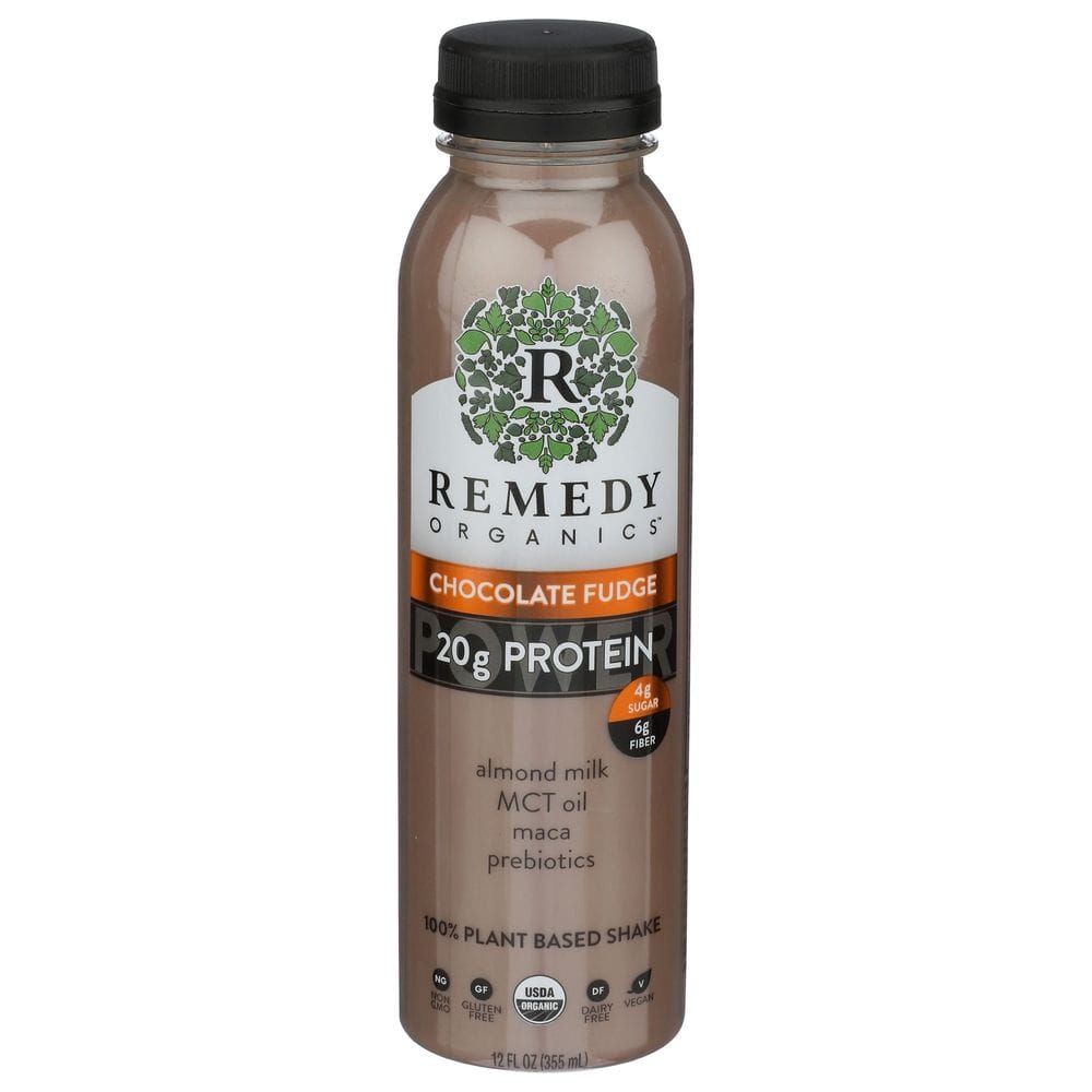 Remedy Organics Chocolate Fudge 20g Protein Shake, 12 Fluid Ounce -- 6 Per Case