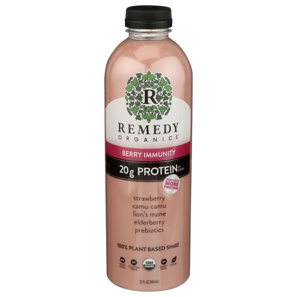 Remedy Organics Berry Immunity 20g Protein Shake, 32 Fluid Ounce -- 6 Per Case