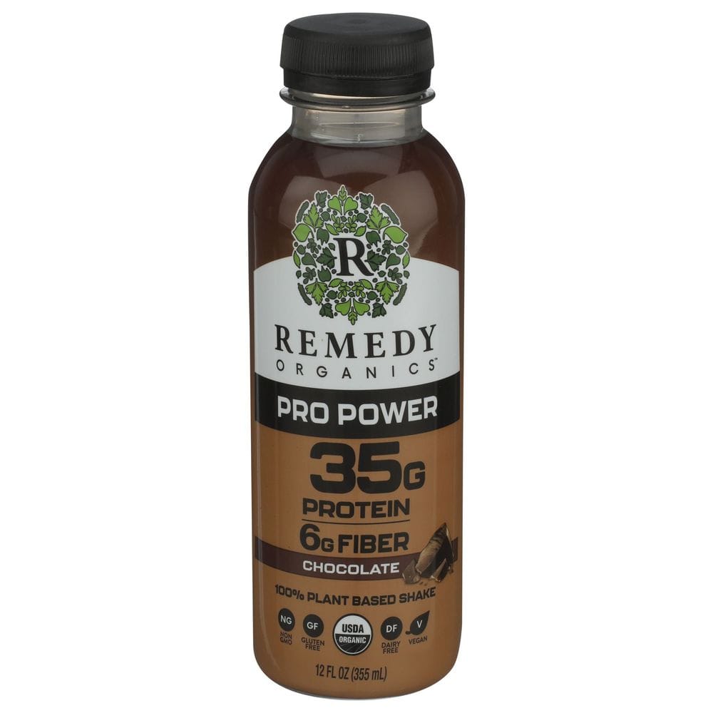Remedy Organics Pro Power 35g Protein Chocolate Shake, 12 Fluid Ounce -- 6 Per Case