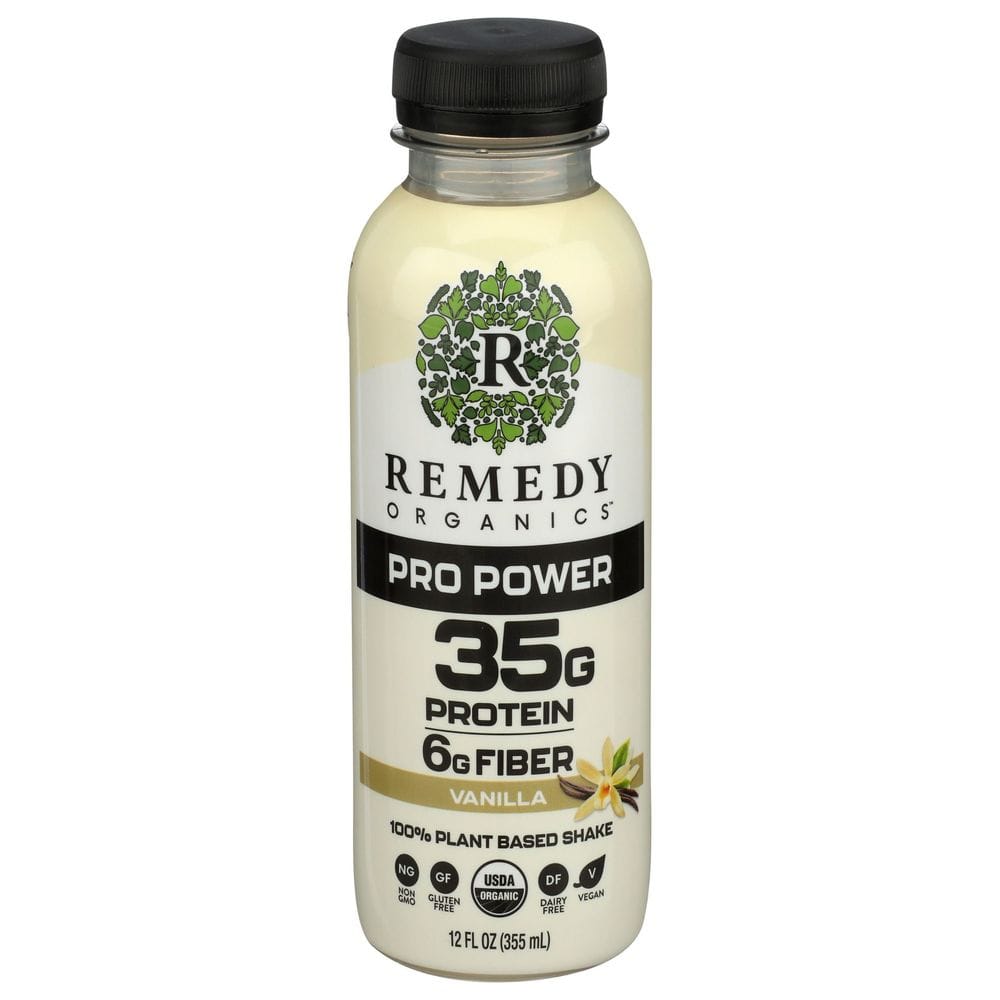 Remedy Organics Pro Power 35g Protein Vanilla Shake, 12 Fluid Ounce -- 6 Per Case