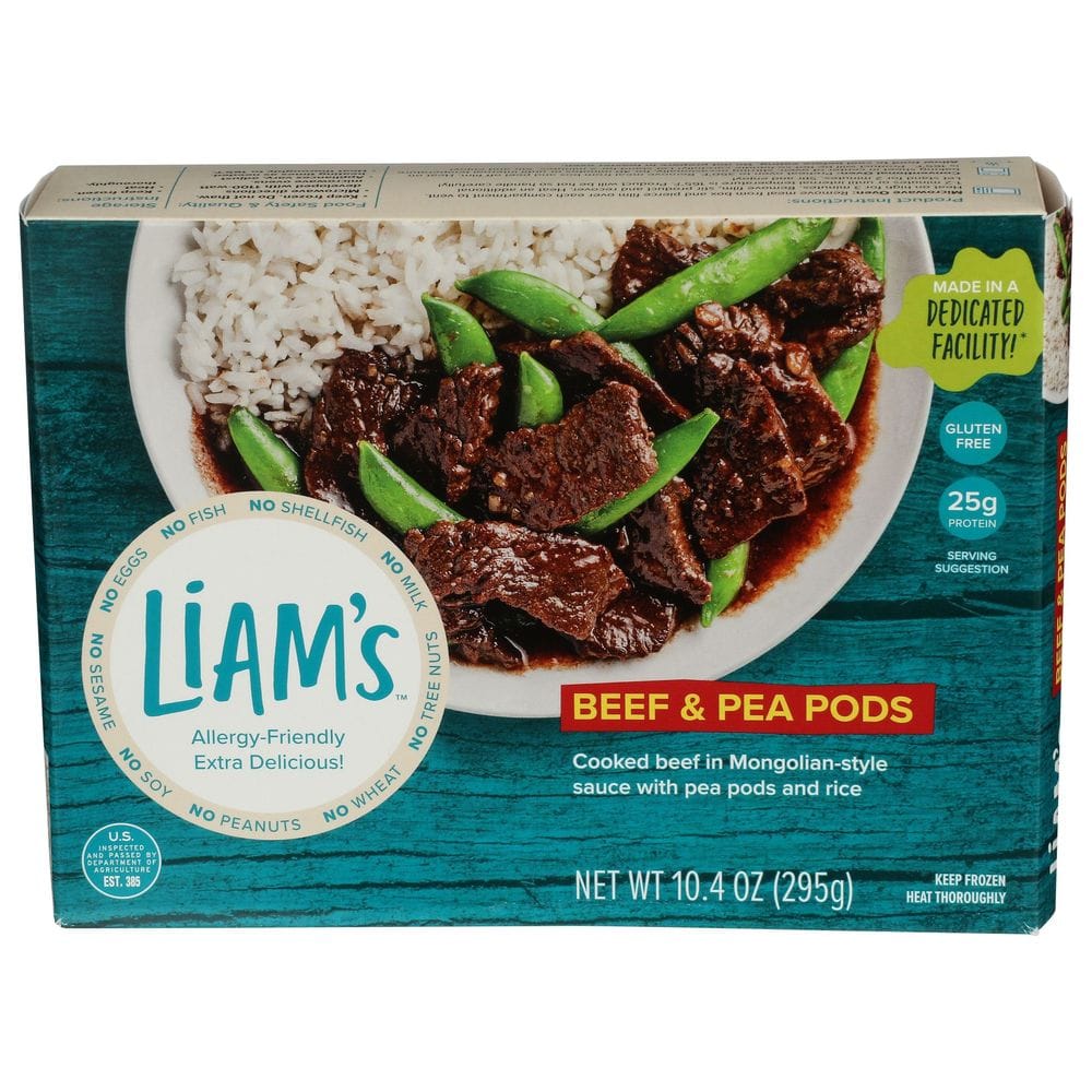 Liams Beef And Pea Pods, 10.4 Ounce -- 6 Per Case