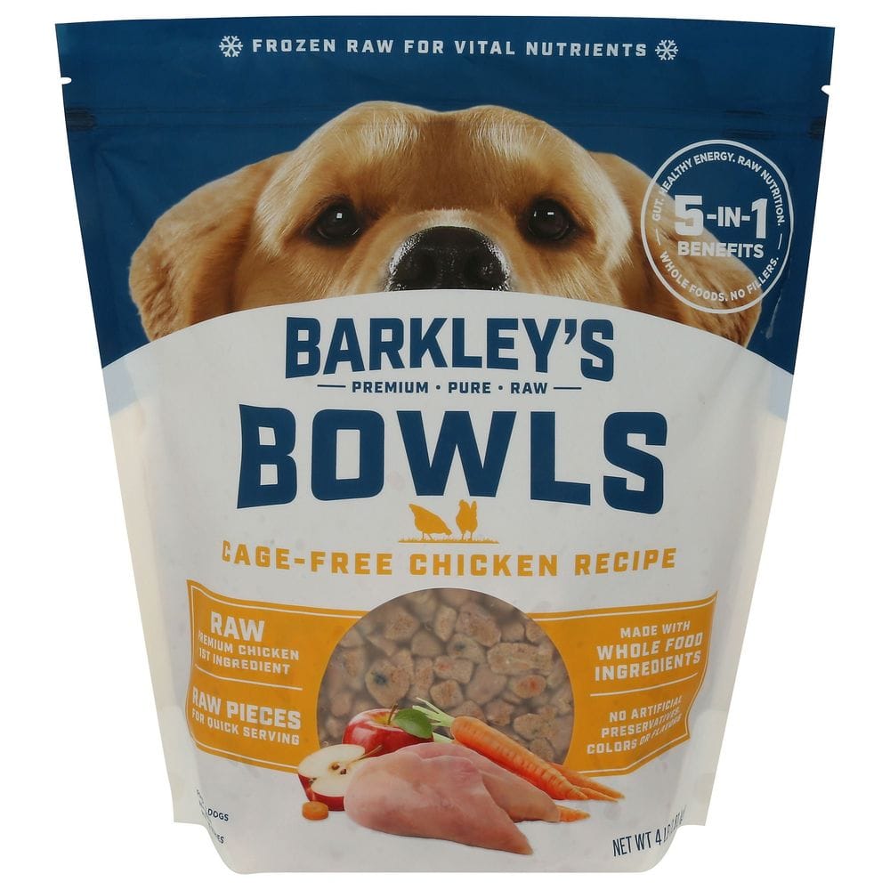 Barkleys Bag Raw Chicken Bowl Dog Food, 4 Pound -- 6 Per Case