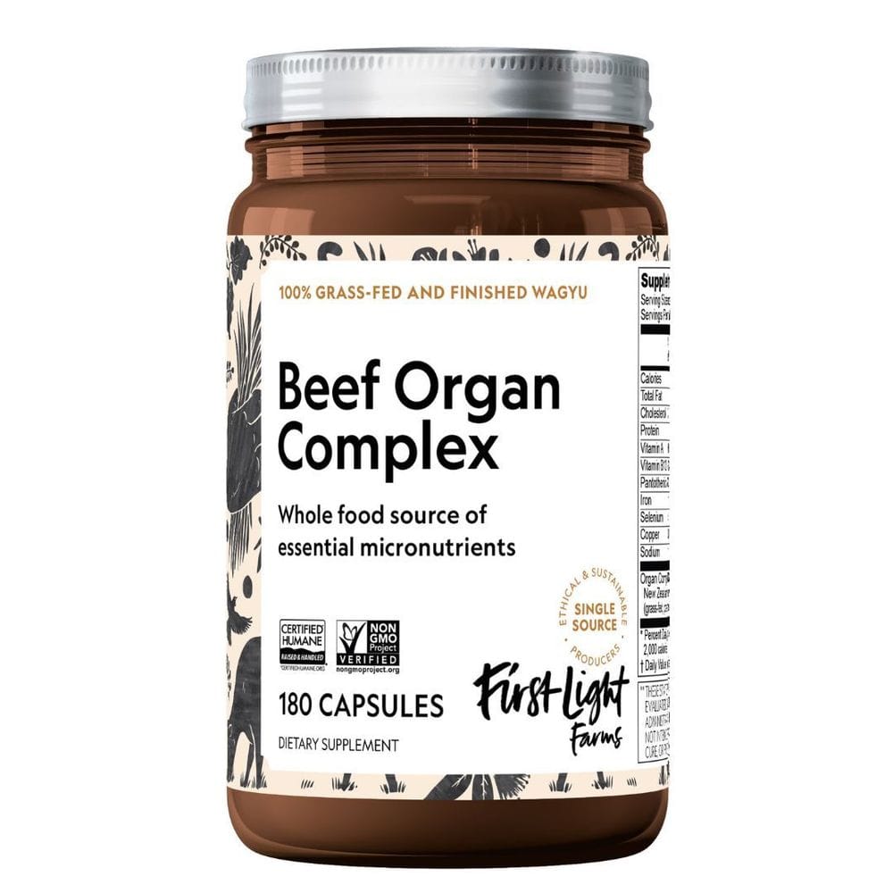 First Light Farms Beef Organ Complex Capsules, 180 Count