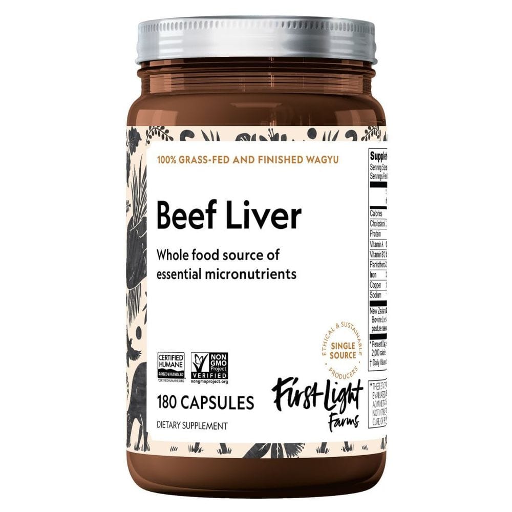 First Light Beef Liver Capsules, 180 Count
