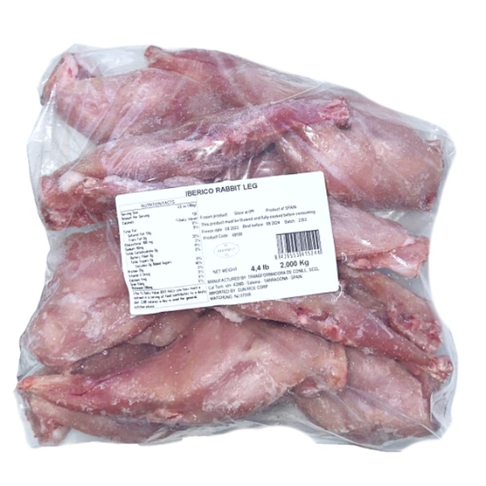 Vallehermoso Vacuum Packed Raw Iberico Rabbit Hind Legs, 9 Ounce -- 24 Per Case