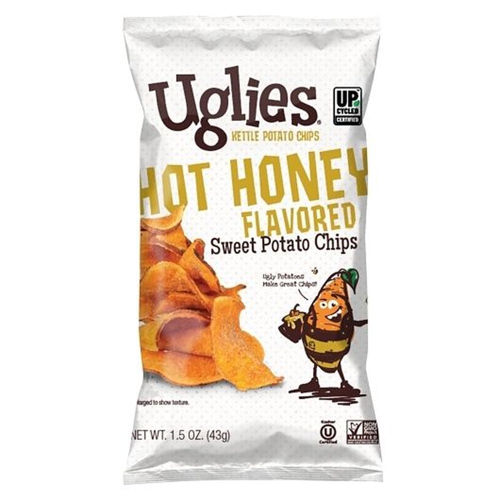 Uglies Hot Honey Sweet Potato Kettle Chips - Peg Bag, 1.5 Ounce -- 10 Per Case
