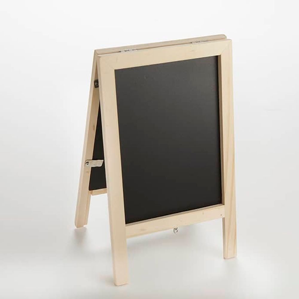 American Metalcraft Black Polypropylene Mini Tabletop Sandwich Board With Plain Pinewood Frame, 6 X 9 3/4 Inch -- 12 Per Case