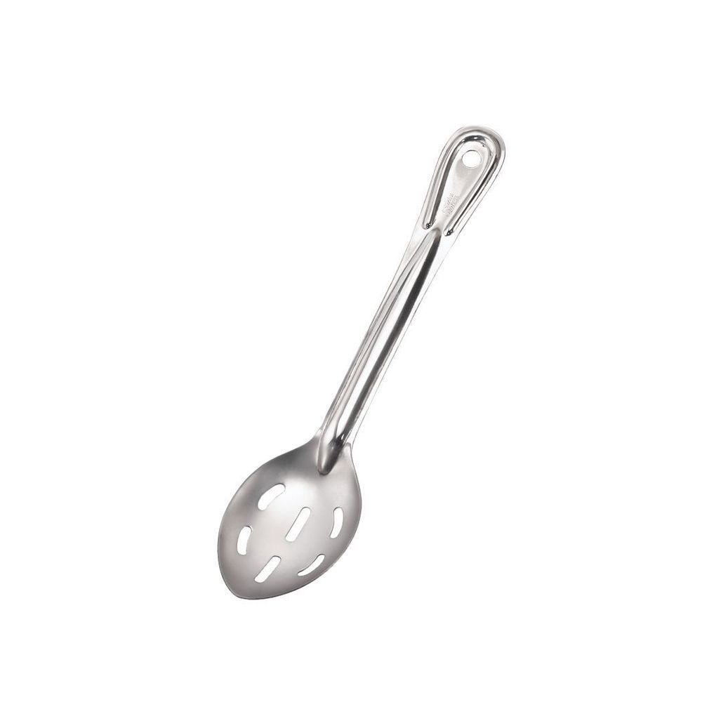 Browne Conventional Stainless Steel Mirror Finish 1.0 Mm Thickness Slotted Serving Spoon, 11 Inch