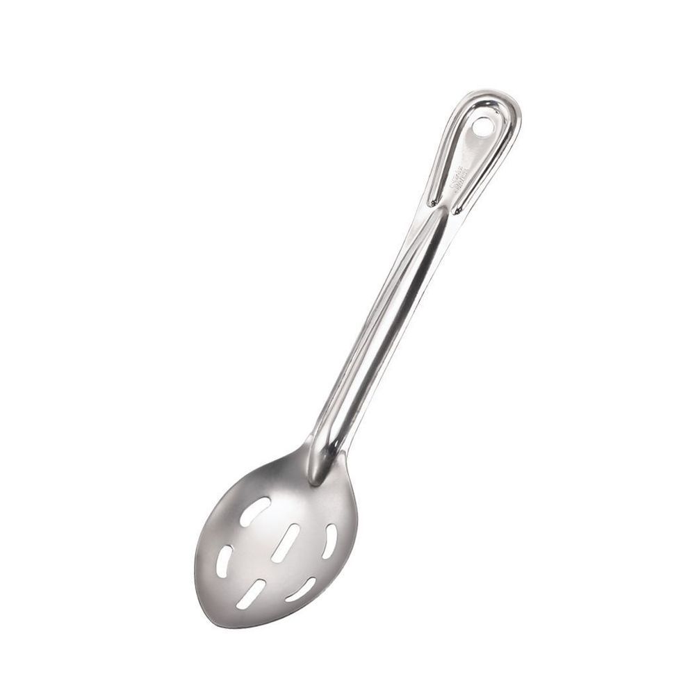 Browne Conventional Stainless Steel Mirror Finish 1.0 Mm Thickness Slotted Serving Spoon, 13 Inch