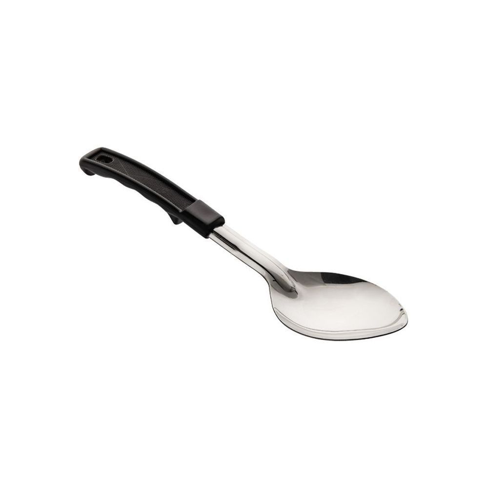Browne Conventional Stainless Steel 1.5 Mm Thickness Solid Serving Spoon With Polypropylene Black Handle, 13 Inch