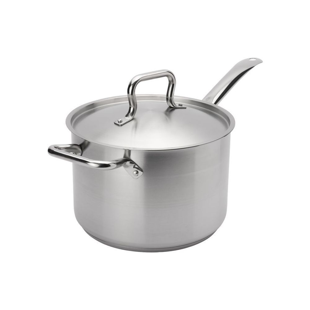 Browne Elements Stainless Steel Sauce Pan With Cover, 2 Quart Capacity