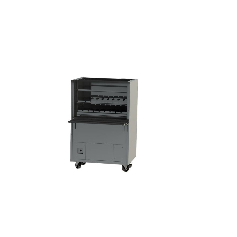 Tomasi 127 Volts Charcoal Barbecue Grill With 14 Skewers, 42 X 33 X 65 Inch