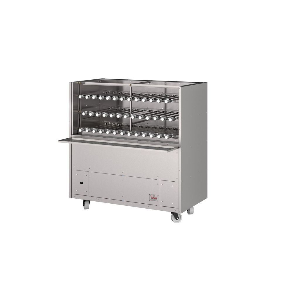 Tomasi 127 Volts Charcoal Barbecue Grill With 38 Skewers, 61.5 X 33 X 65 Inch