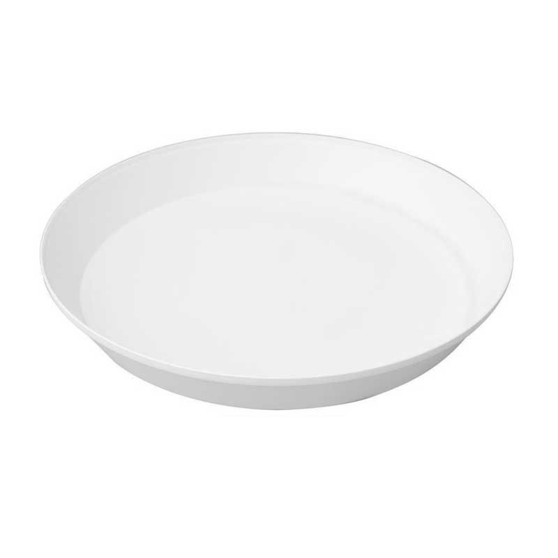Lesko High Impact Styrene White Round Serving Tray, 13 Inch -- 10 Per Case