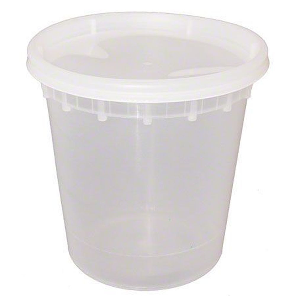 Kari-out Plastic Soup Container With Lid - Combo Pack, 24 Ounce Capacity -- 240 Per Case