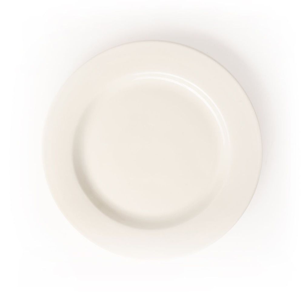 Palm White Porcelain Wide Rim Side Plate, 5.5 In -- 36 Per Case