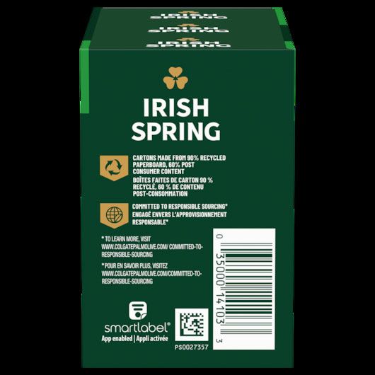 Irish Spring Original Personal Deodorant Bar Soap, 9.6 Ounce, 3 Count -- 24 Per Case
