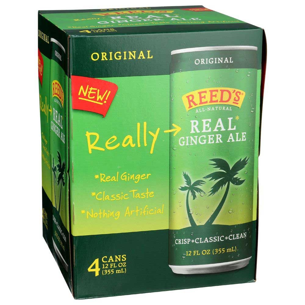 Reeds Real Ginger Ale Soda, 12 Fluid Ounce Sleek Can -- 24 per case