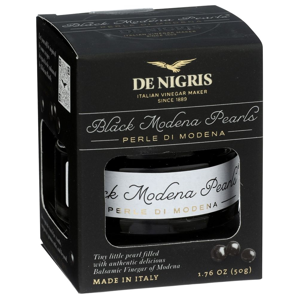 De Nigris Black Modena Pearls with Balsamic Vinegar of Modena, 1.76 Ounce -- 6 per case