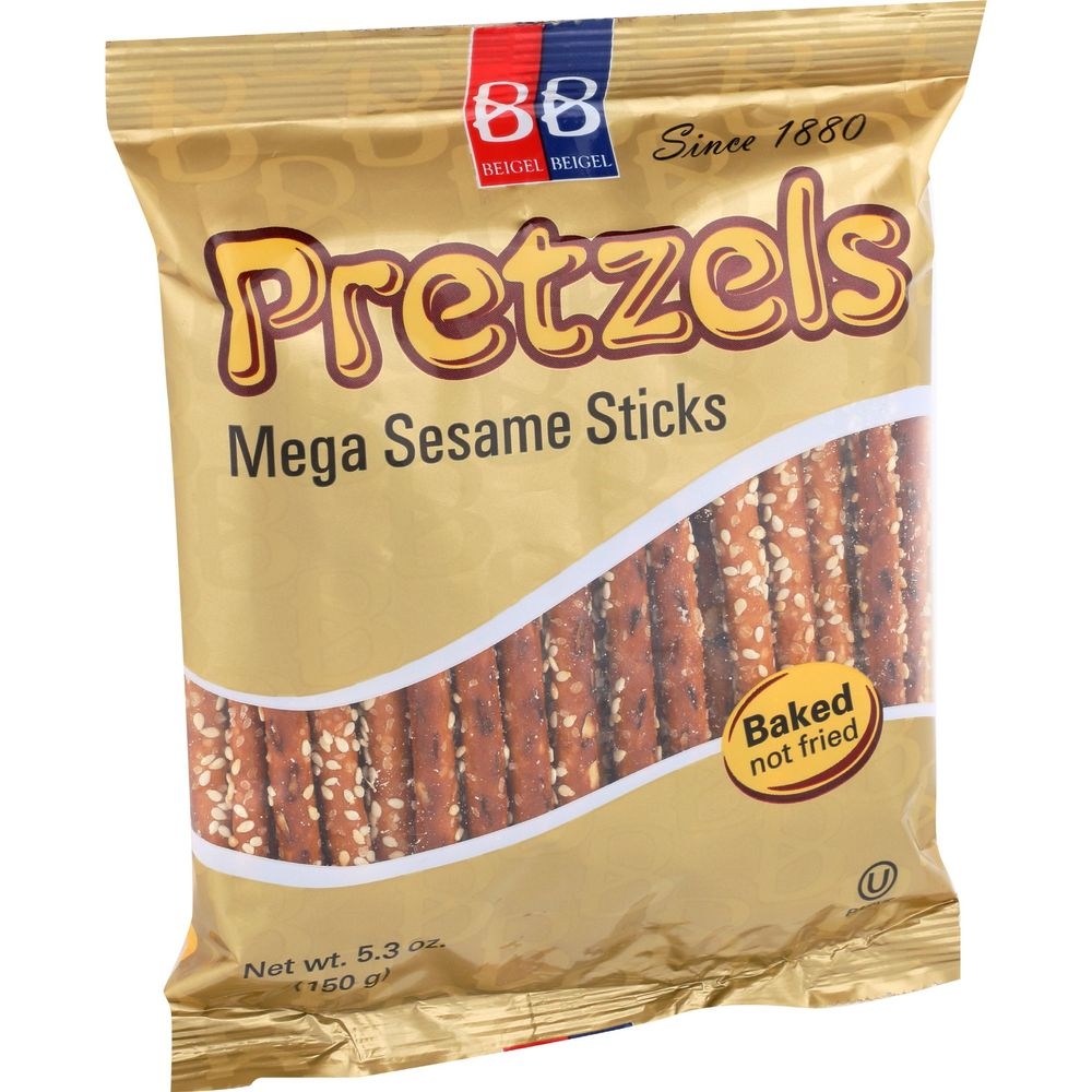 Beigel Beigel Sesame Pretzel Stick, 5.25 Ounce -- 24 per case