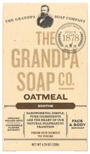 The Grandpa Soap Co Old Fashioned Oatmeal Soothe Face and Body Bar Soap, 4.25 Ounce