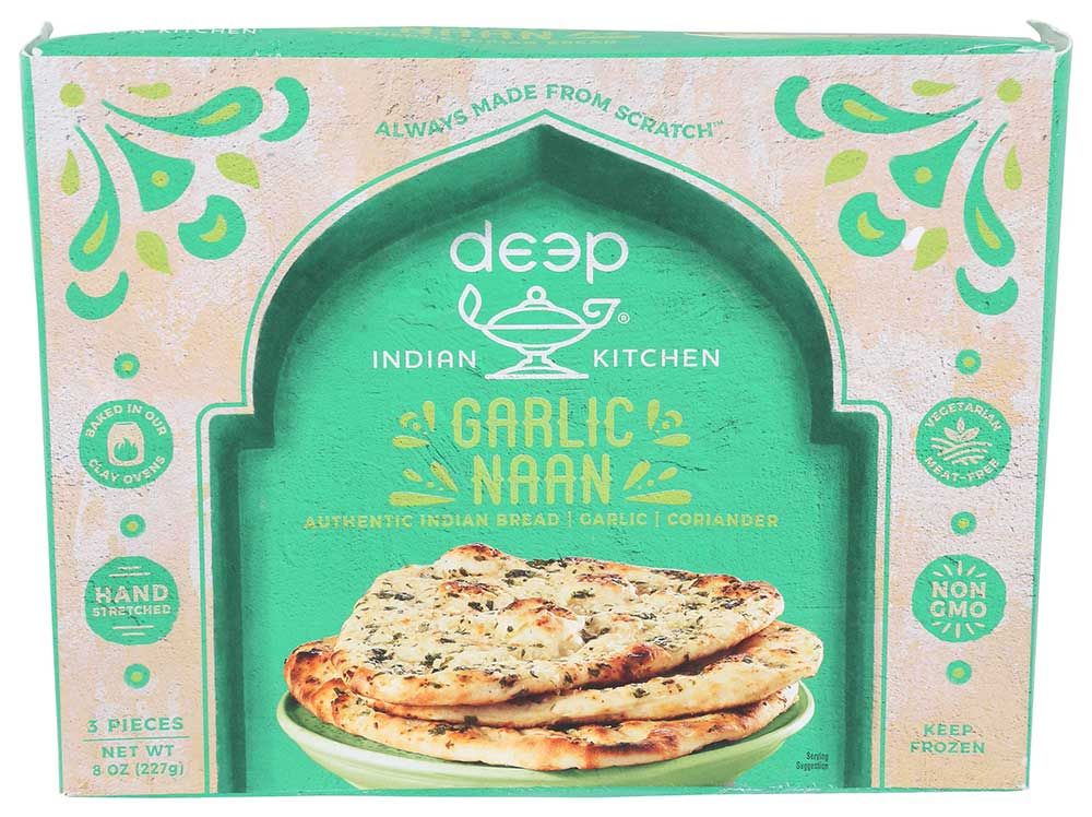 Deep Indian Kitchen Garlic Naan Bread, 8 Ounce -- 8 Per Case
