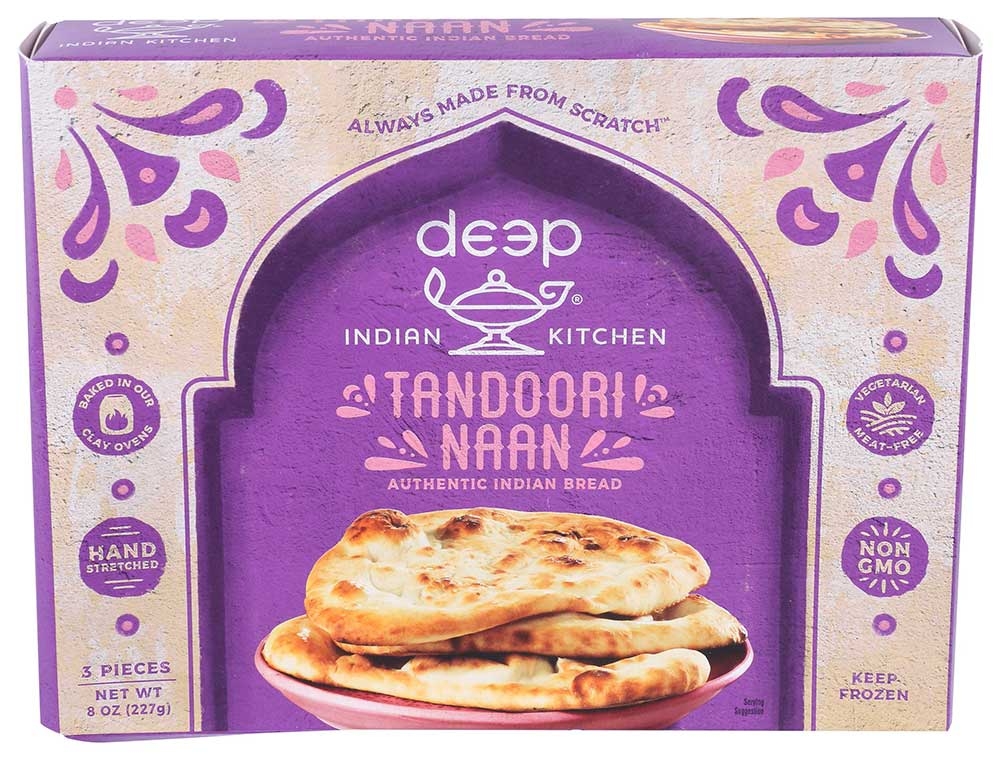 Deep Indian Kitchen Tandoori Naan Bread, 8 Ounce -- 8 per case