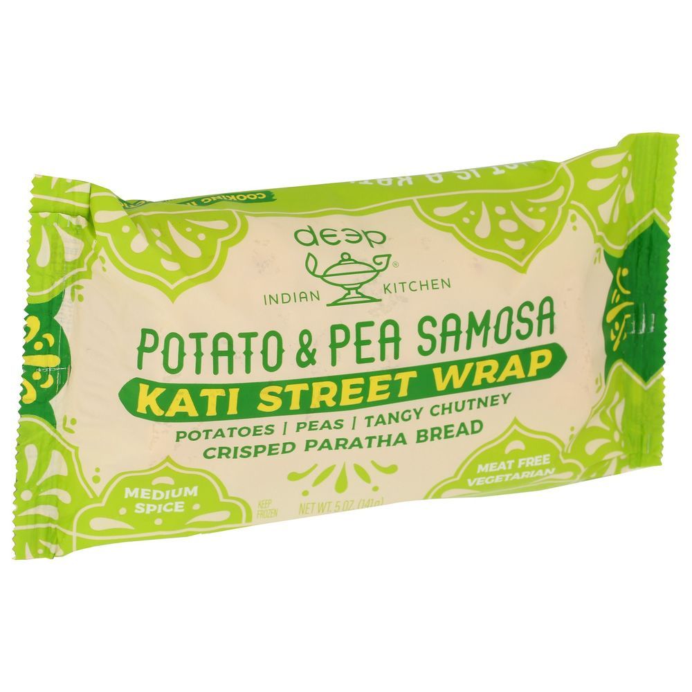 Deep Indian Kitchen Potato And Pea Samosa Kati Street Wrap, 5 Ounce -- 9 Per Case