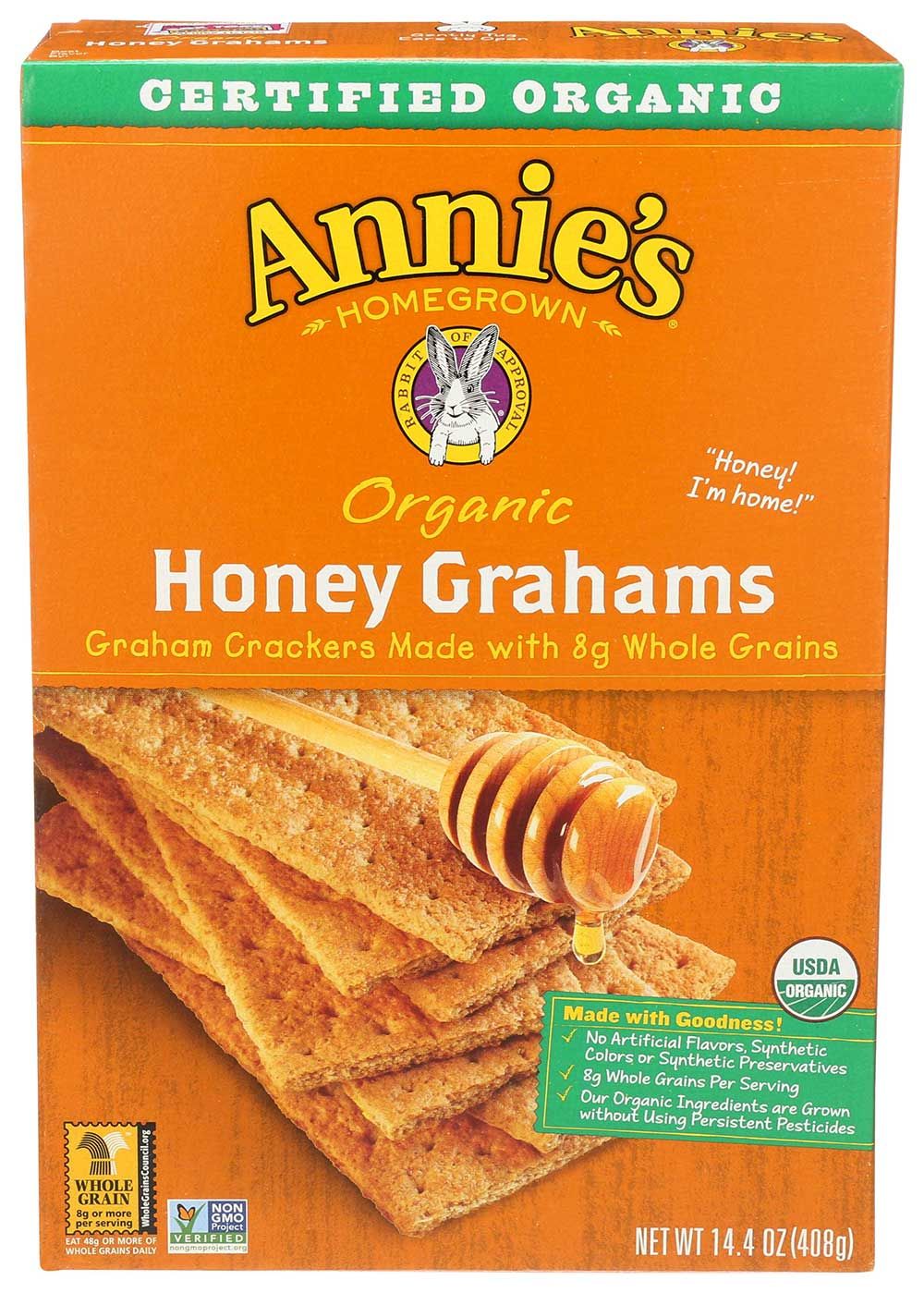 Annie's Homegrown Organic Honey Graham Cracker, 14.4 Ounce -- 12 Per Case