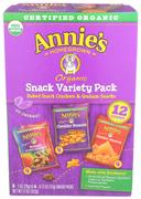 Annies Homegrown Baked Snack Crackers - Variety Pack, 12 count per pack -- 6 per case