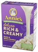 Annies Homegrown Deluxe Rich and Creamy Shells and White Cheddar Macaroni and Cheese, 11 Ounce -- 12 per case
