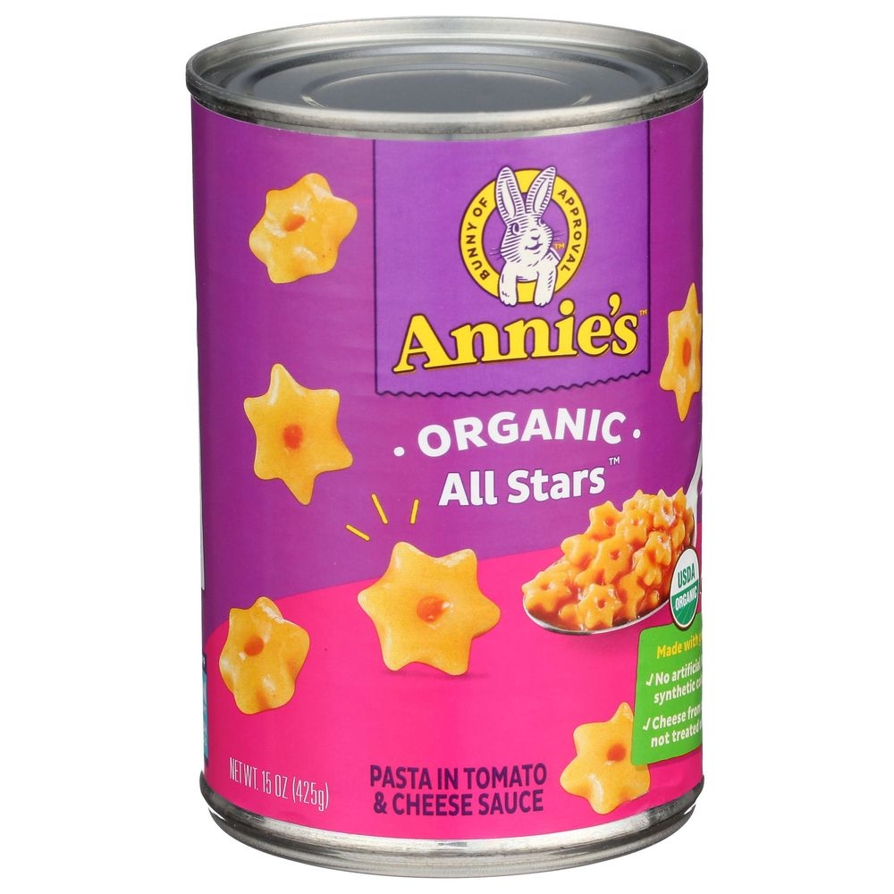 Annies Homegrown Organic All Stars Pasta In Tomato And Cheese Sauce, 15 Ounce -- 12 Per Case