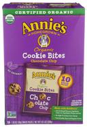 Annies Homegrown Organic Chocolate Chip Cookie Bites - 10 count per pack -- 6 packs per case