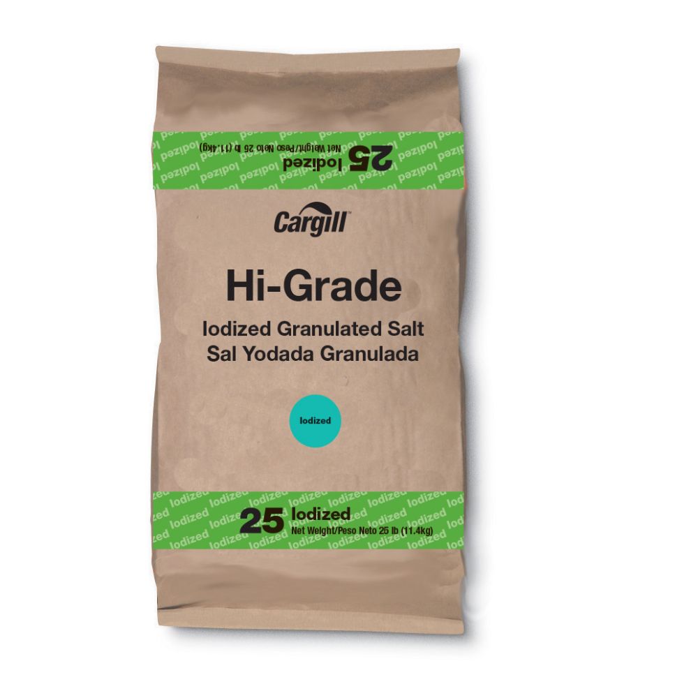 Diamond Crystal Iodized Hi Grade Evaporated Salt 25 Pound