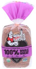 Daves Killer Bread Organic 100 Percent Whole Wheat Bread, 25 Ounce -- 8 per case
