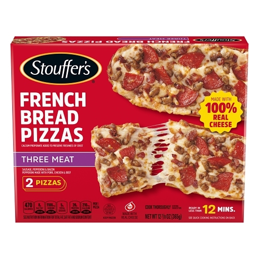 Stouffers Three Meat Pizza, 12.88 Ounce -- 10 per case