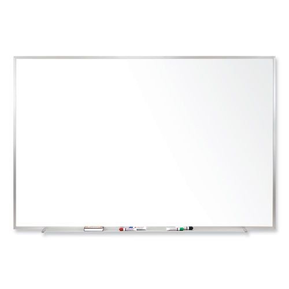 Ghent Magnetic Porcelain Whiteboard with Satin Aluminum Frame, 48.5 x 36.5 inch