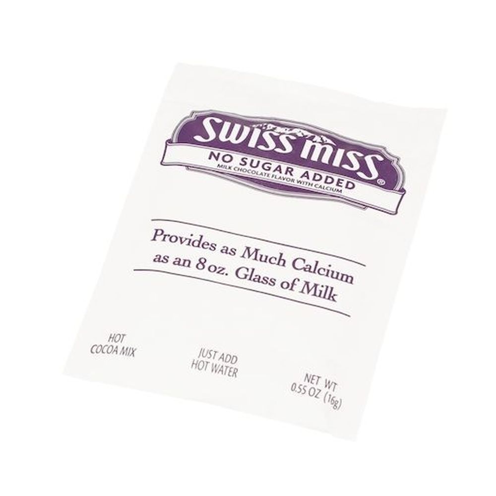 Swiss Miss No Sugar Added Milk Chocolate Flavor Hot Cocoa Mix, 13.2 Ounce -- 6 Per Case