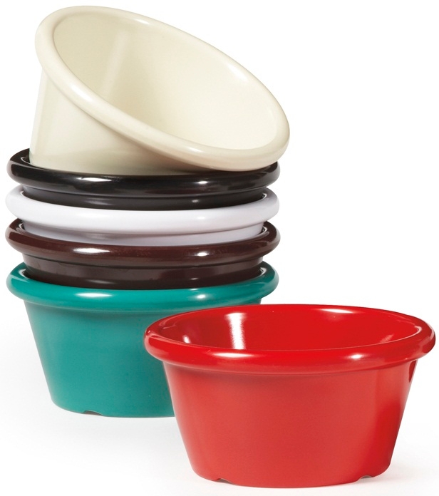 GET Enterprises Melamine Black Ramekin, 6 Ounce -- 48 per case