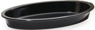 Get Enterprises Melamine Black Oval Casserole Dish, 1.5 Quart -- 6 Per Case