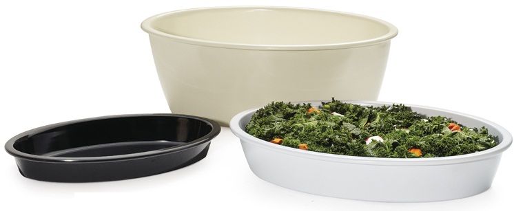 Get Enterprises Melamine White Oval Casserole Dish, 9 Quart -- 3 Per Case
