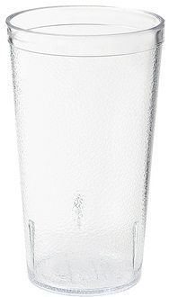 Get Enterprises San Plastic Clear Textured Tumbler, 16 Ounce -- 72 Per Case