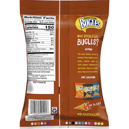 Bugles Sweet and Salty Caramel Crispy Corn Snacks, 3.5 Ounce -- 7 per case.